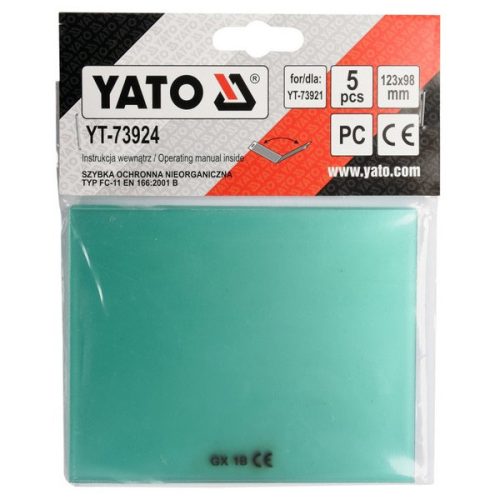 YATO YT-73924 Hegesztőüveg 123 x 98 mm (5 db/cs)