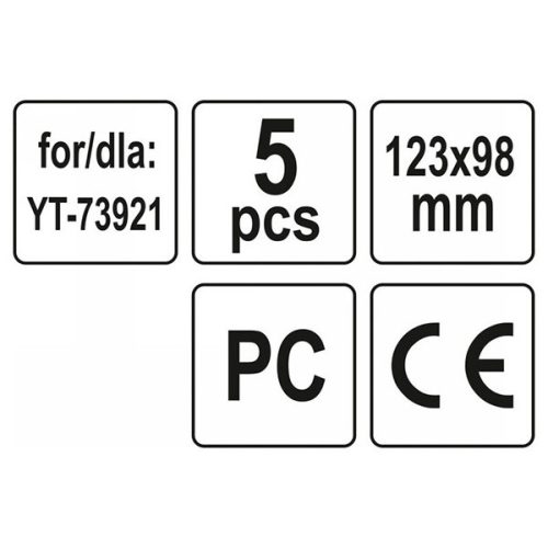 YATO YT-73924 Hegesztőüveg 123 x 98 mm (5 db/cs)