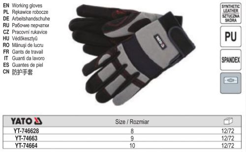 YATO YT-74663 Munkavédelmi kesztyű 9-es