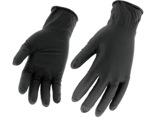 YATO YT-74744 Erős nitril kesztyű gyémánt mintával 11 - es méret 50 db/csomag