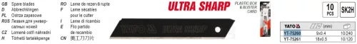YATO YT-75260 Törhető penge extra éles 9 mm (10 db/cs)