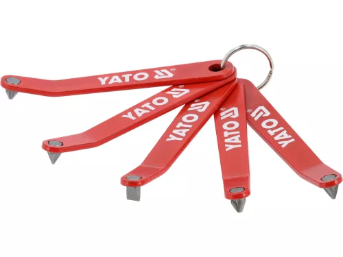 YATO YT-77750 Ultra alacsony profilú vegyes csavarhúzó készlet 5 részes (Lapos, PH1, PH2, PZ1, PZ2)