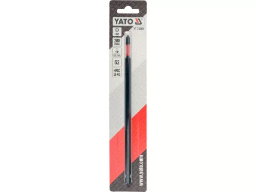 YATO YT-78069 Ütvecsavarozó bithegy 1/4 col 6,3 mm hatszög bitbefogással 200mm PH1
