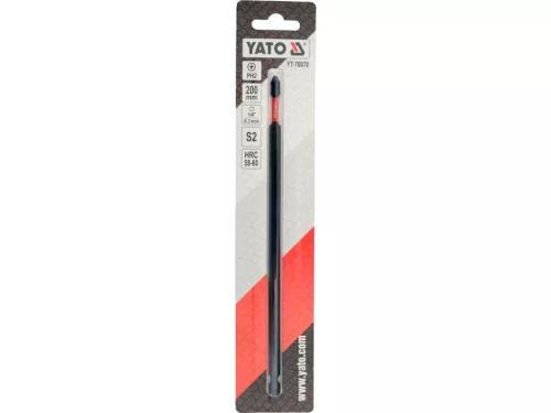 YATO YT-78070 Ütvecsavarozó bithegy 1/4 col 6,3 mm hatszög bitbefogással 200mm PH2