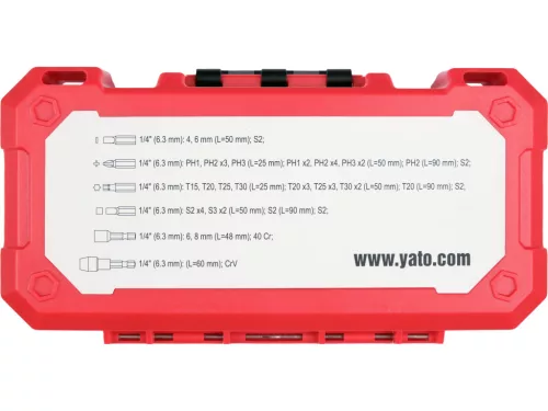YATO YT-78076 Ütvecsavarozó bithegy készlet 39 részes