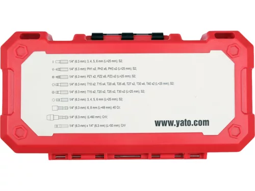 YATO YT-78077 Ütvecsavarozó bithegy készlet 64 részes