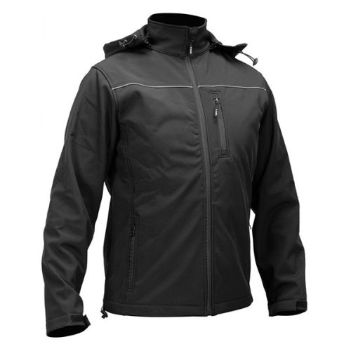 YATO YT-79550 Munkavédelmi softshell kabát kapucnival fekete S-es méret 3 zsebes