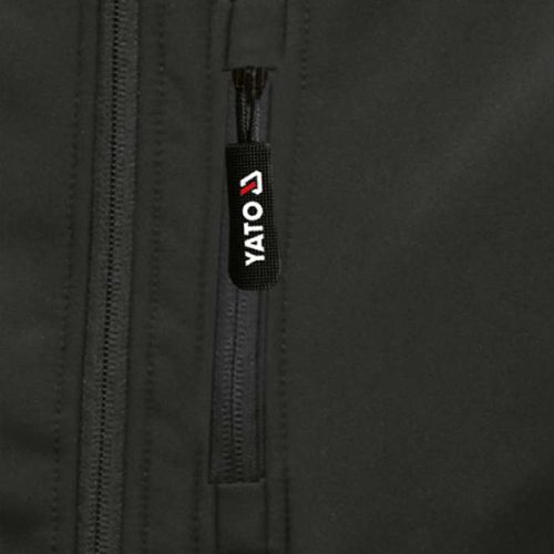 YATO YT-79555 Munkavédelmi softshell kabát kapucnival fekete 3XL-es méret 3 zsebes