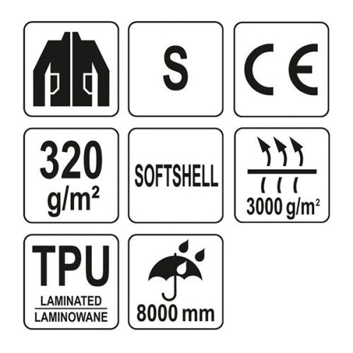 YATO YT-79560 Munkavédelmi softshell kabát kapucnival kék-szürke S-es méret