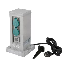   YATO YT-81273 Kültéri csatlakozóeosztó altzat TOWER GREAY  IP44 4 x 230V
