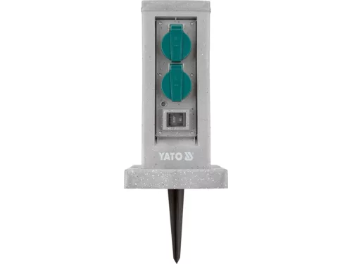 YATO YT-81273 Kültéri csatlakozóeosztó altzat TOWER GREAY  IP44 4 x 230V