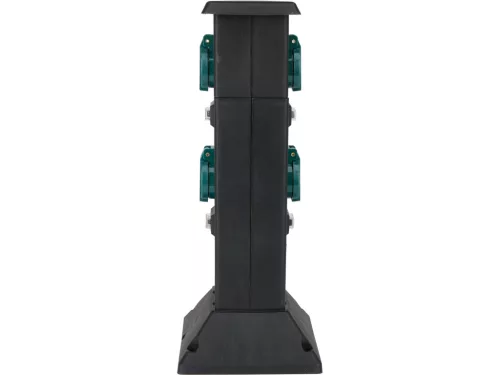 YATO YT-81274 Kültéri csatlakozóelosztó aljzat TOWER BLACK IP44 4 x 230V