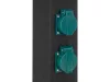 YATO YT-81275 Kültéri csatlakozóelosztó aljzat METAL TOWER BLACK IP44 4 x 230V