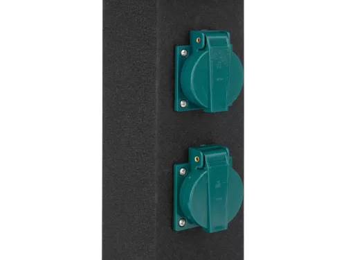 YATO YT-81275 Kültéri csatlakozóelosztó aljzat METAL TOWER BLACK IP44 4 x 230V