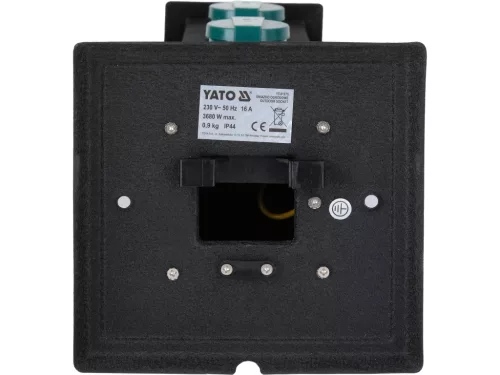 YATO YT-81275 Kültéri csatlakozóelosztó aljzat METAL TOWER BLACK IP44 4 x 230V