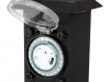 YATO YT-81276 Kültéri csatlakozóelosztó aljzat időkapcsolóval METAL TOWER BLACK IP44 4 x 230V