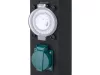 YATO YT-81276 Kültéri csatlakozóelosztó aljzat időkapcsolóval METAL TOWER BLACK IP44 4 x 230V
