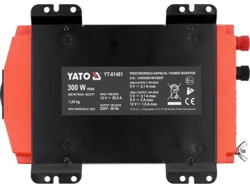 YATO YT-81481 Inverter 12 V / 230 V max 300 W