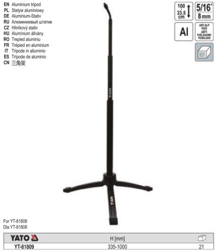 YATO YT-81809 Állvány 335 - 1000 mm (YT-81808 LED reflektorhoz)