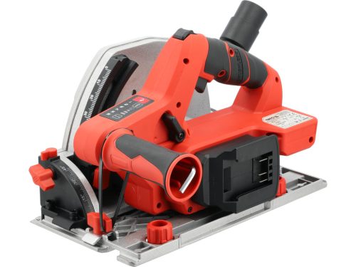 Yato YT-821702 Akkumulátoros merülőfűrész 140mm szénkefe nélküli motorral vezetősínnel, 2db szorítóval (akku és töltő nélékül)