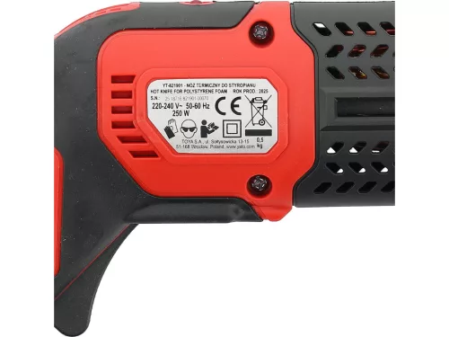 YATO YT-821901 Elektromos szigetelés vágó kés 250W (200mm; ventilátoros hűtéssel)