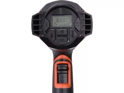 YATO YT-82296 Elektromos hőlégfúvó tartozékokkal LCD kijelzővel 50 - 650 °C 1600 W