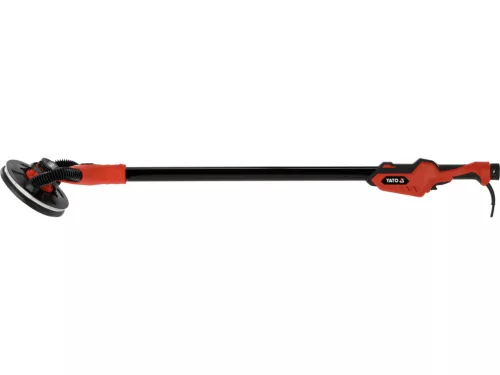 YATO YT-82356 Gipszkartoncsiszoló zsiráf 225mm szénkefe nélküli motor 400W fordulatszám szabályzós 4000-8500 fordulat/perc LED munkaterületvilágítás
