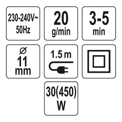 YATO YT-82403 Ragasztópisztoly 11 mm 450 W