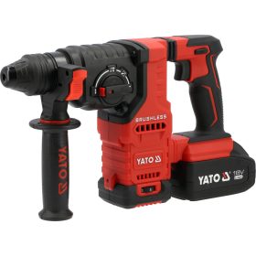   YATO YT-827724 Akkuulátoros fúrókalapács 18V 4Ah SDS Plus 2,4J szénkefe nélküli motor (2x akku + töltő)