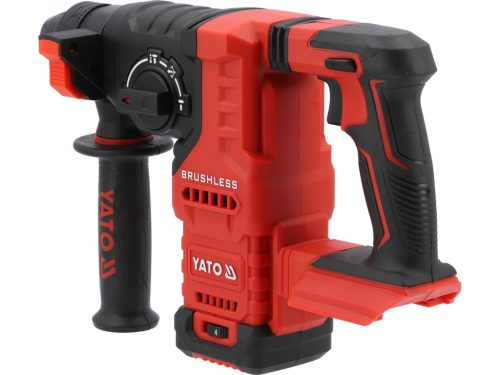 YATO YT-827726 Akkuulátoros fúrókalapács 18V SDS Plus 2,4J szénkefe nélküli motor (akku + töltő nélkül)