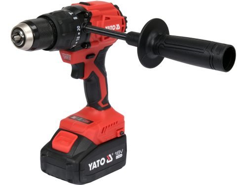 YATO YT-8277915 Akkus fúró-csavarozó 120 Nm szénkefe nélküli 18 V (2 x 4,0 Ah akku + töltő)