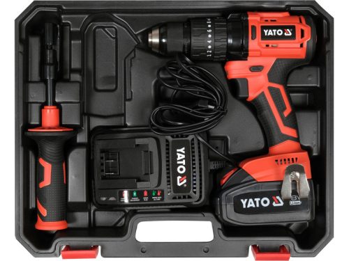 YATO YT-82790 Akkus ütvefúró-csavarozó 18 V szénkefe nélküli motor (1 x 3,0 Ah akksi + töltő)