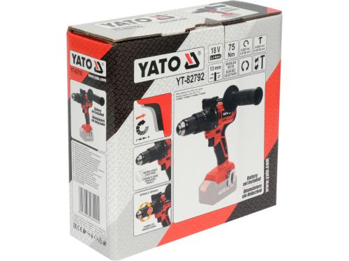 YATO YT-82792 Akkus ütvefúró-csavarozó 18 V szénkefe nélküli motor (akksi és töltő nélkül)