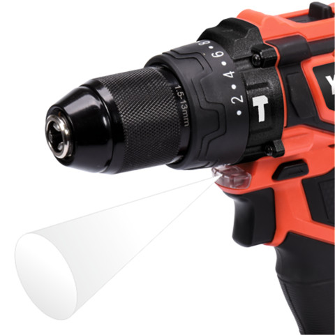 YATO YT-82796 Akkus ütvefúró-csavarozó 42 Nm szénkefe nélküli 18 V Li-Ion (1 x 2,0 Ah akku + töltő)