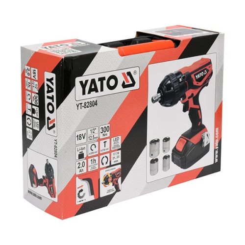 YATO YT-82804 Akkus ütvecsavarozó 300 Nm 18 V Li-Ion (1 x 2,0 Ah akku + töltő)