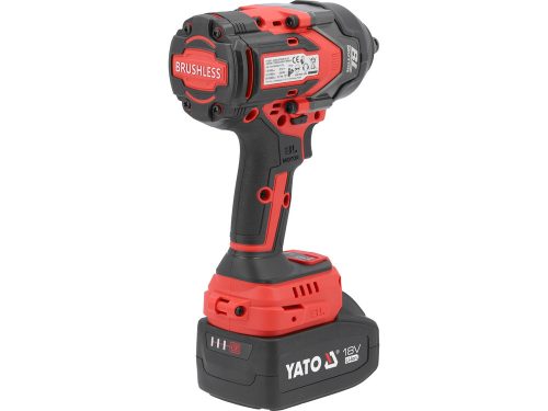 YATO YT-828071 Akkus ütvecsavarozó 1/2 Col 1200 Nm szénkefe nélküli 18 V (1 x 4,0 Ah + töltő)