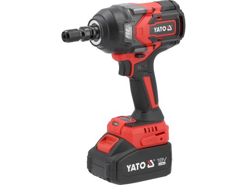 YATO YT-828071 Akkus ütvecsavarozó 1/2 Col 1200 Nm szénkefe nélküli 18 V (1 x 4,0 Ah + töltő)