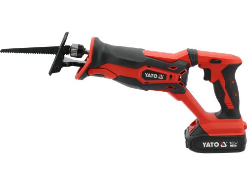 YATO YT-828153 Akkus szablyafűrész 18V Szénkefés motorral (töltő + 2Ah akku)