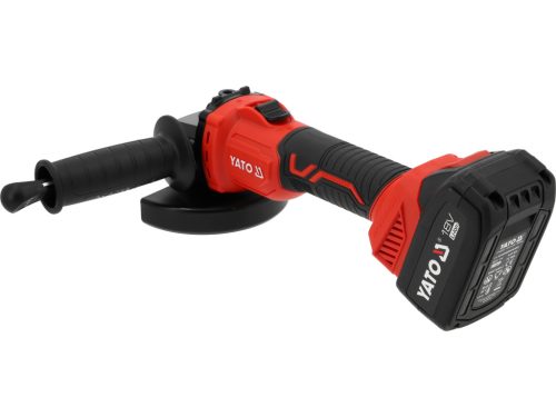 YATO YT-828251 Akkumultoros sarokcsiszoló 18V 4Ah 125mm szénkefe nélküli motorral (1x akku + töltő)