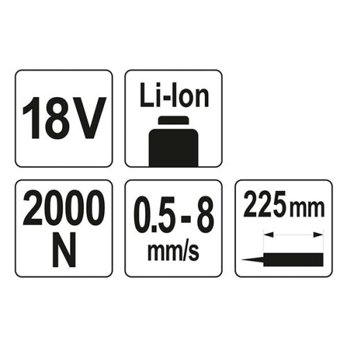 YATO YT-82889 Akkus kittkinyomó- és ragasztópisztoly 225 ml 18 V (akku + töltő nélkül)