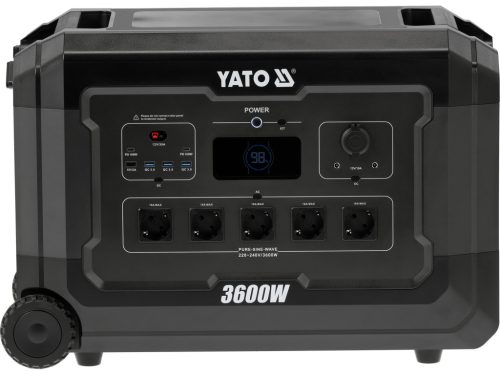 YATO YT-83096 Hordozható erőmű 3600W, 3072WH LIFEPO4, EPS