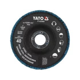   YATO YT-833005 Lamellás csiszolókorong P40 125mm Inox anyagokhoz cirkónium szemcsékkel