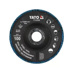   YATO YT-833008 Lamellás csiszolókorong P100 125mm Inox anyagokhoz cirkónium szemcsékkel