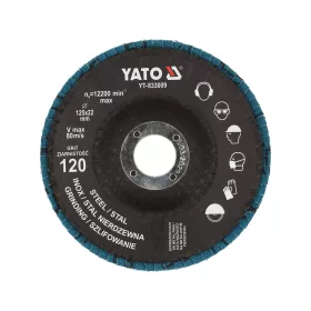   YATO YT-833009 Lamellás csiszolókorong P120 125mm Inox anyagokhoz cirkónium szemcsékkel
