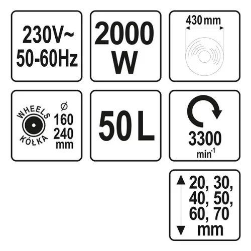 YATO YT-85208 Elektromos fűnyíró 2000W