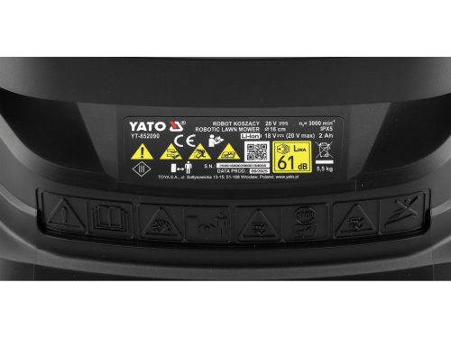 YATO YT-852090 Robot fűnyíró 300m2 területre