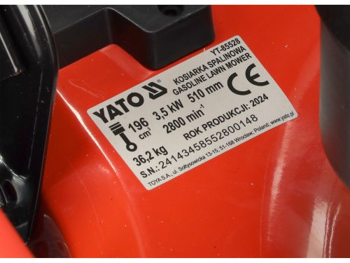 YATO YT-85528 Önjáró benzines fűnyíró 510 mm