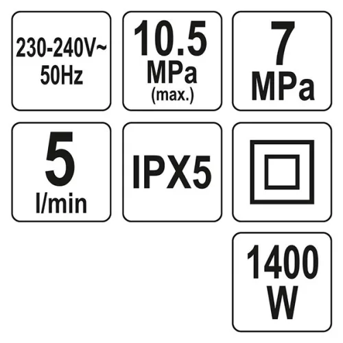YATO YT-85910 Elektromos magasnyomású mosó 1400W 105bar