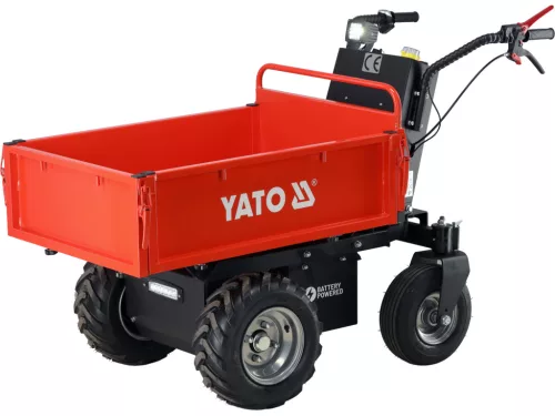 YATO YT-86120 Akkumulátoros gyalogos kíséretű bilenthető platós dömper 1000W 500kg 48V 32Ah