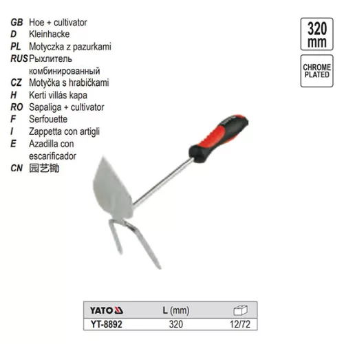 YATO YT-8892 Mini villás kapa 320 mm